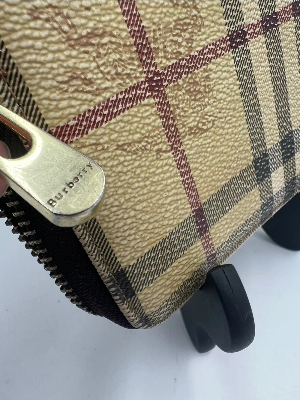 Burberry Nova Check zip-around coin purse/card wallet